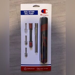 Champion Red Dual-Action Ball Pump (1 metal needle is missing) like new